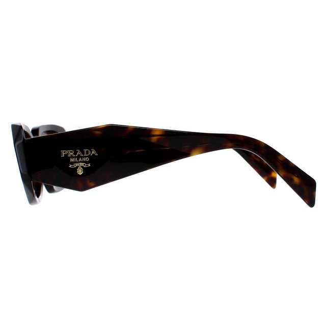 Prada Rectangle Womens Tortoise Brown PR17WS  Sunglasses are a stylish design made of high-quality acetate material that ensures durability and comfort. The temples are adorned with the iconic Prada logo, adding a touch of sophistication. These sunglasses are perfect for any occasion, whether it's a day out in the sun or a night out on the town.