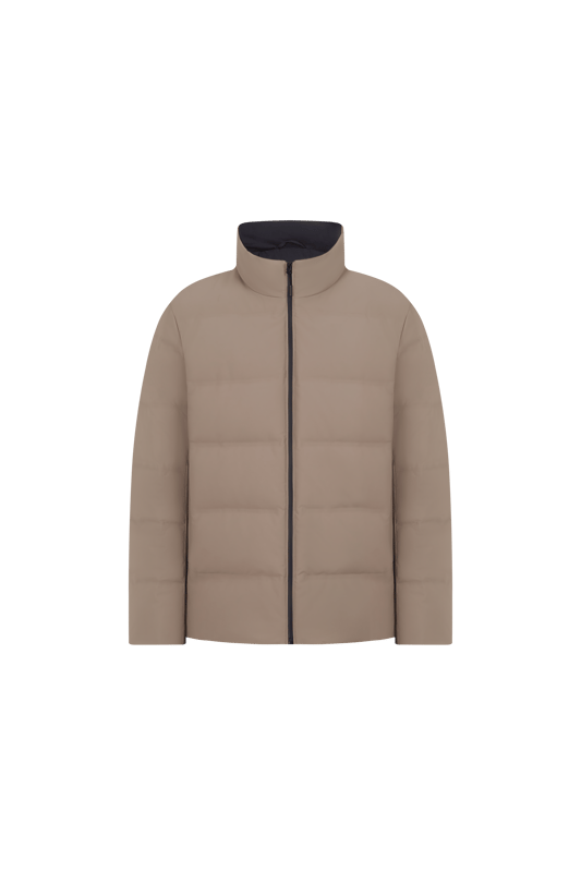 The Men's Classic Business Goose Down Jacket offers both warmth and elegance. With its luxurious 700+ fill goose down, heat-retaining lining, and showerproof seams, it ensures comfort in any weather. The sleek stand-up collar and refined design make it perfect for a professional, polished look.