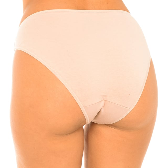Pack-2 Perfect Comfort panties Playtex.
 Made of elastic cotton.
 Elastic waistband.
 It adapts perfectly to shapes thanks to its perfect cut.
 Inner lining.
 Seams seen in tone
 Composition: 95% Cotton, 5% Elastane
 Care:
Wash at a maximum temperature of 30º.
 - Do not use bleach.
 - Do not use dryer.