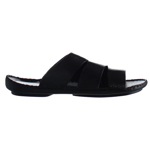 Hush Puppies Bellerin Marruecos Sandalias de hombre de cuero negro Slip-On HM01596_001