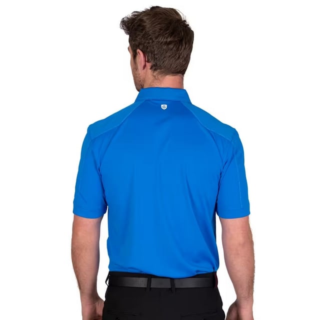 100% Polyester. Stof: 4 Way Stretch. Ontwerp: Logo, eenvoudig. Bevestiging: knop, pullover. Halsuitsnijding: Kraag in zelfklevende stof, Omslagkraag. Mouwtype: Korte mouwen. Stoftechnologie: Ademend, Coolpass, Flexibel, Vochtafvoerend, Sneldrogend. 4 Knoopsluiting, Merkmouw, Contrasterende knoop, Doorgestikt. Geschikt voor: Borduurwerk. S: 38 in. M: 42 in. L: 44 in. XL: 46 in. XXL: 48 in. 3XL: 50 in.