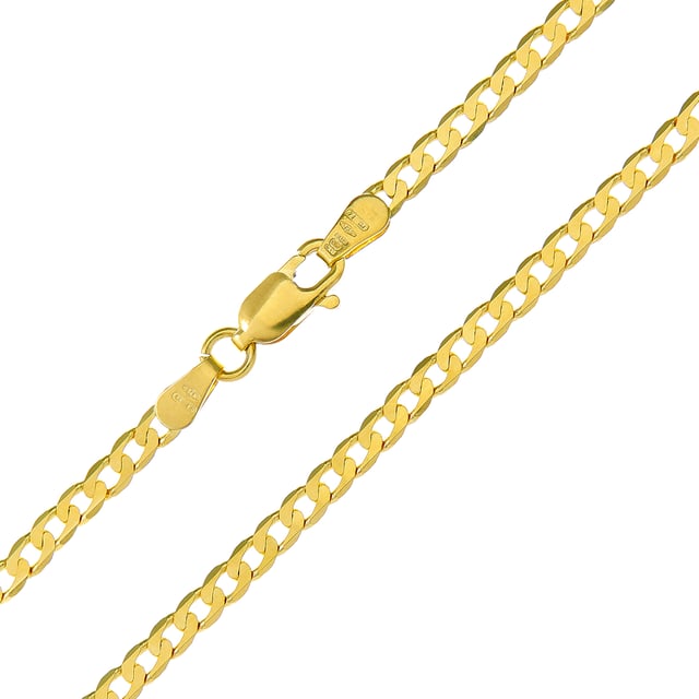 9K (375) geel goud: 5,4 gram; # Afmeting: 46 cm x 0,3 cm