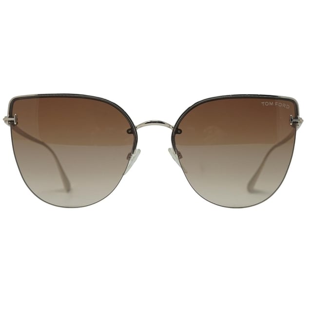 Tom Ford FT0652 28F Ingrid02 zonnebril. Lensbreedte = 60 mm. Breedte neusbrug = 17 mm. Armlengte = 135 mm. Zonnebrillen, zonnebrillenkoker, schoonmaakdoekje en onderhoudsinstructies zijn allemaal inbegrepen. 100% bescherming tegen UVA- en UVB-zonlicht en voldoet aan de Britse norm EN 1836:2005