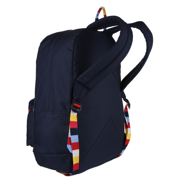100% Polyester. Fabric: Recycled. Fastening: Zip. Adjustable Shoulder Strap, Key Clip, Laptop Pocket, Padded Straps. Compartments: Laptop. Pockets: 1 Security Pocket, 1 Padded Pocket, 1 Front Pocket, 1 Zip Pocket. Capacity: 20L. 43 x 30 x 16 cm