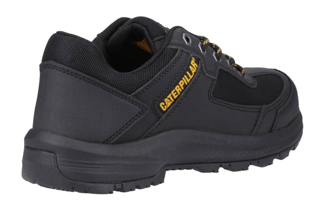 Caterpillar Elmore Sicherheitstrainer Herren Wir stellen den Elmore S1P vor, den ultimativen, leichten Sicherheitsschuh für jede Arbeitsumgebung. Diese sportlichen Schuhe sind auf Strapazierfähigkeit und Komfort ausgelegt und schützen Ihre Füße, ohne Kompromisse beim Stil einzugehen. - Obermaterial aus Textil - Schnürverschluss - gepolsterte Ferse und Knöchelkragen - energieabsorbierende Ferse - gepolstertes Fußbett - strapazierfähige Gummilaufsohle - Caterpillar-Branding