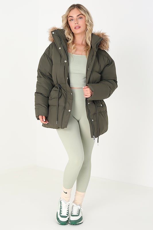 Brave soul parka on sale jacket faux fur hood