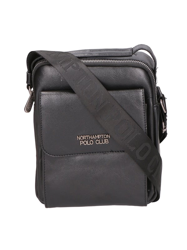 Northampton polo club Herren -Messenger -Umhängetasche in veganem Leder mit Einzelfach.
