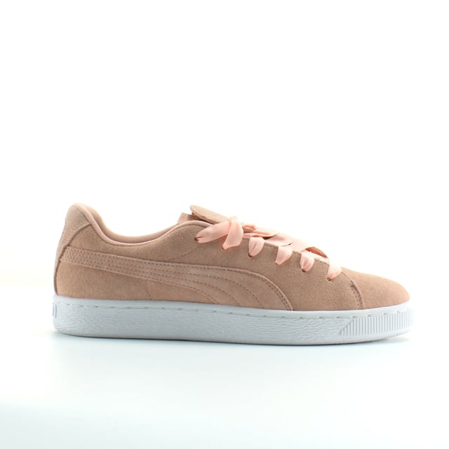 Puma Suede Crush Peach Leather Womens Lace Up Trainers 369251 02