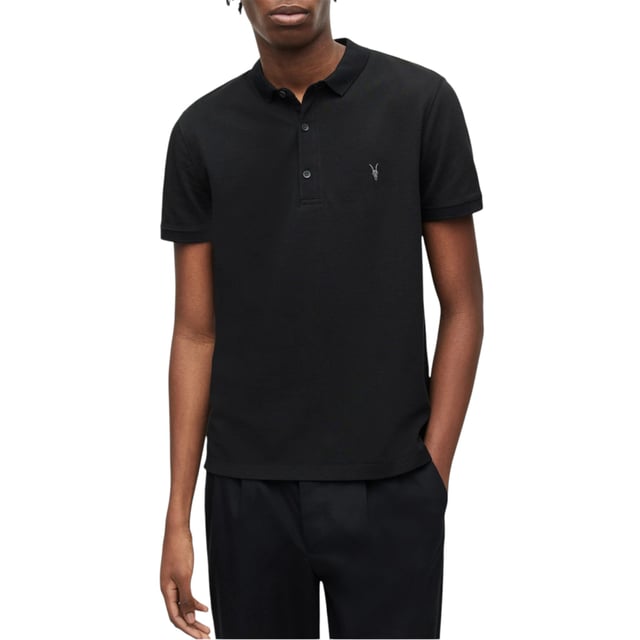 All Saints Men’s Pique SS Polo Shirts
Style Name: Reform
Style Code: M075PB
100% Cotton
Made In India
Slim Fit
3 Button Placket
Ramskull Logo to the Chest
Knitted Rib Collar And Cuffs
Short Sleeve
Casual Wear, Comfort Fabrics
Soft And Breathable
Machine Washable