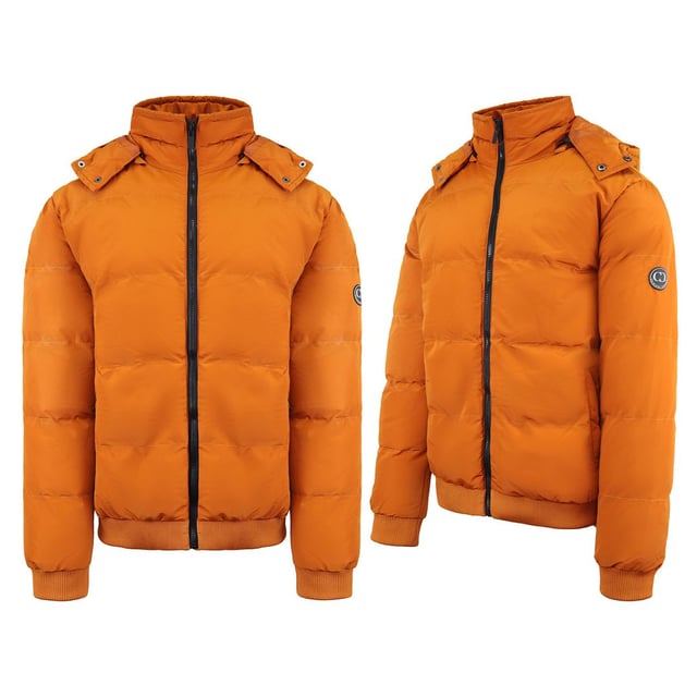 Criminal Damage Covent Mens Orange Puffer Jacket
