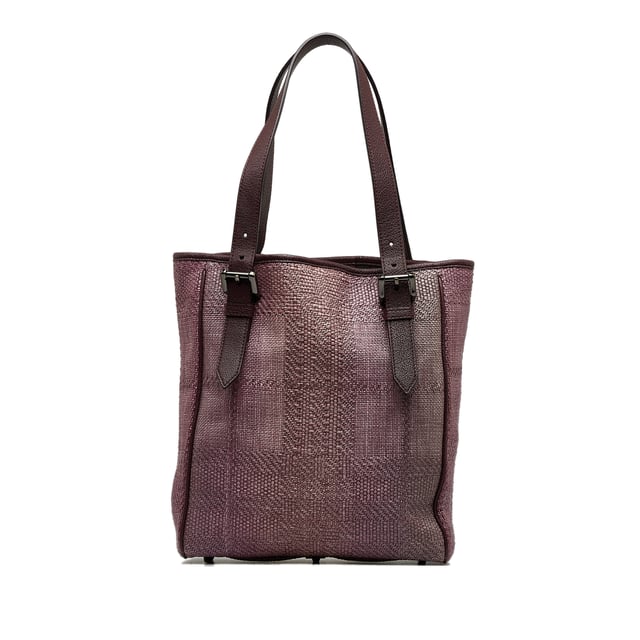 Burberry tote bag purple on sale