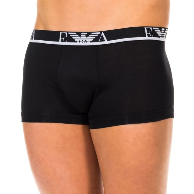 Pack-2 Boxer Emporio Armani. 
 Made in stretch cotton. 
 Color black with green tone and waistband with waistband to create. 
 Elastic waistband with the name and logo embroidered signature consecutively. 
 comfortable and breathable fabric. 
 Anatomical front, with capacity to hold loosely. 
 Seams views tone. 

 Composition: 
 - 95% Cotton. 
 - 5% spandex. 

 Washing instructions: 
 -Wash Temperature max. 40C. 
 No bleach. 
 Supports dry cleaning. 
 -Allows Tumble dry. 
 -Planchar Temperature max. 130C. 


 Composition: 95% Cotton, 5% Elastane
 Care:
-Wash at max temperature. 40ºC.
 -Do not use bleach.
 -Supports dry cleaning.
 -Allows you to use a dryer.
 -Iron at max temperature. 130ºC.