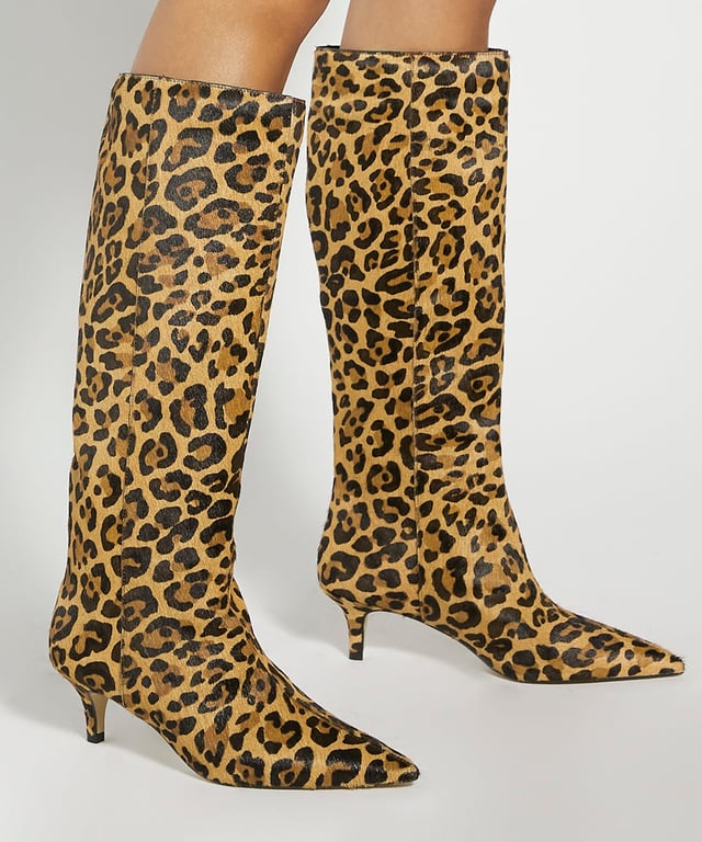 Dune Ladies Smooth Kitten-Heeled Knee-High Boots