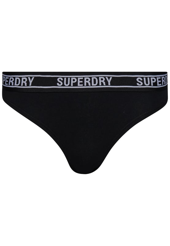 Superdry vintage co-ord logo bikini brief in hibiscus pop coral