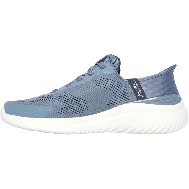Skechers Bounder 2.0 Emerged Textile Heren Leisteen Trainers Slip in op flexibel en lichtgewicht comfort met de Hands Free Slip-ins van Skechers: Bounder 2.0 - Emerged. Ontworpen met onze exclusieve Heel Pillow, dit sportieve veganistische ontwerp heeft een gemanipuleerd mesh bovenwerk met een stretch-veter voorkant.