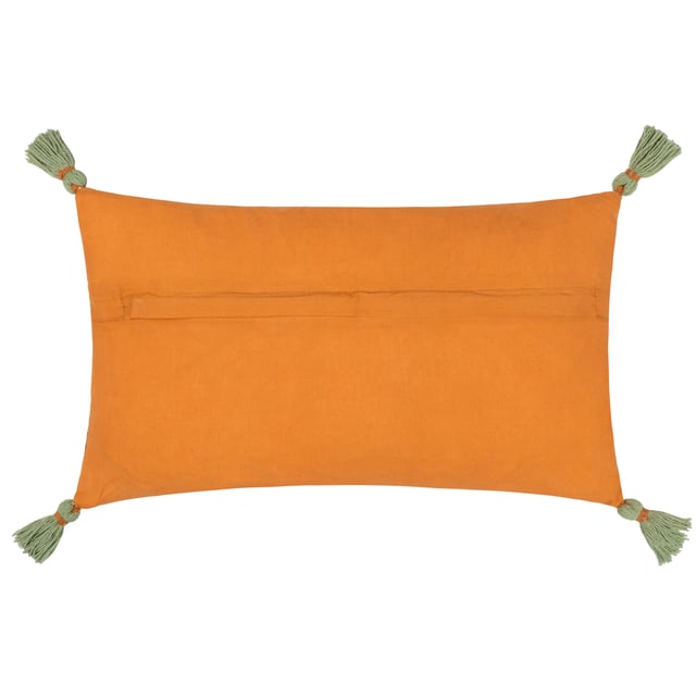 Inspired by arts and crafts, the Charais cushion fuses beautiful colour combinations together to create a busy smorgasbord of vivid tones and decorative floral patterns, which are all printed on incredibly soft cotton. Finished with a cotton reverse and corner tassels for added style, this piece will add a splash of colour to all interiors.