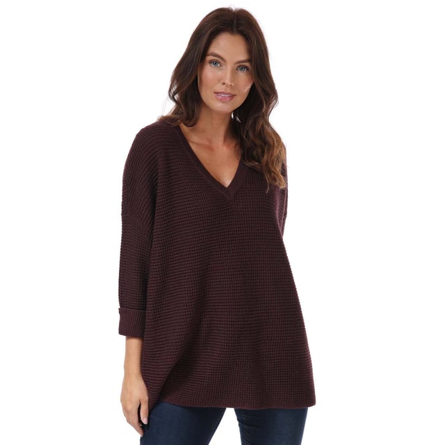 Ladies longline v neck shop jumper