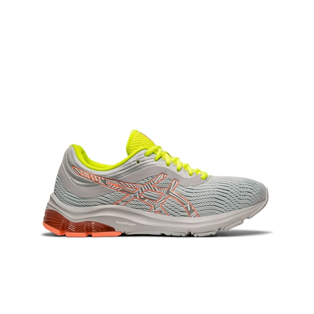 Introducing the GEL-PULSE™ 11 LS women's performance road running shoe by ASICS. Boasting the same innovative features as the original design, the GEL-PULSE™ 11 LS model includes LITE-SHOW™ technology reflecivity for avid runners to train safely day and night, come rain or Shine. It also comes equipped with GUIDANCE LINE™ technology whichboosts your natural gait efficiency with every stride - a must for long distance runners who aspire to go even further. Comfort is covered thanks to the presence of a full AMPLIFOAM™midsole. Luxuriously cushioned comfort is a reality every time you lace up the GEL-PULSE™ 11 LS model. But what about traction when running on the roads? The great news is that the outsole is just as impressive as the midsole - sporting a molded rubber outsole for improved grip on all road surfaces no matter how slippery. But that's not all. This men's running shoe also comes with GEL® technology in the rearfoot for injury prevention, absorbing shock before it has a chance to penetrate your joints. An airy mesh upper works in conjunction with an ORTHOLITE™ sockliner for refreshed, dry feet no matter how far you go.