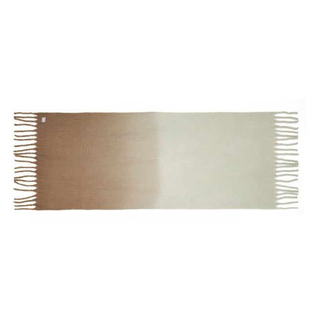 100% Polyester. Stof: Boucle, Garen. Ontwerp: Ombre, Kwastje.