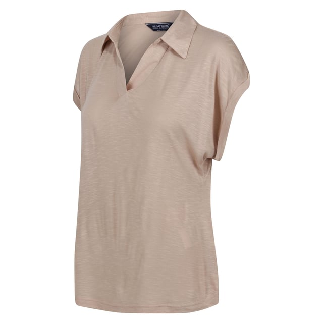 100% Viscose. Fabric: Jersey, Slub, Soft Touch. Design: Textured. Neckline: Collared. Hem: Shaped. Sleeve-Type: Short-Sleeved. Fabric Technology: Breathable, Durable, Lightweight, Moisture Wicking. Drop Shoulder. 130gsm. Sustainability: Made from Recycled Materials.