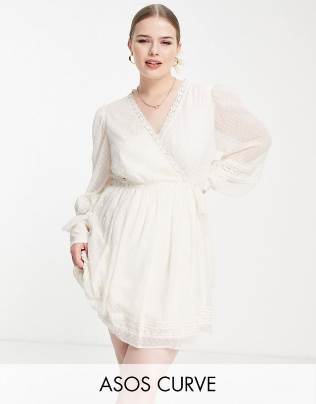 Asos curve white dress store