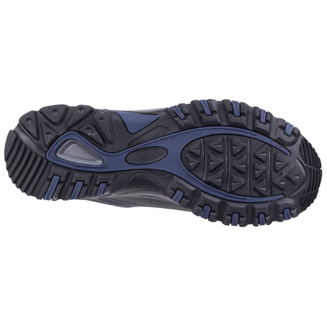 Lightweight and breathable hill and trail walking hiking shoe. A waterproof membrane keeps feet dry whilst a memory foam foot bed moulds and cushions the feet, keeping adventurous feet comfortable.