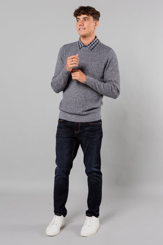 Upgrade your wardrobe with Kensington Eastside's mock shirt jumper. Featuring a ribbed crew neck with mock checked shirt, this easy-wear piece is made from 100% cotton for ultimate comfort and style. Perfect for effortless layering.