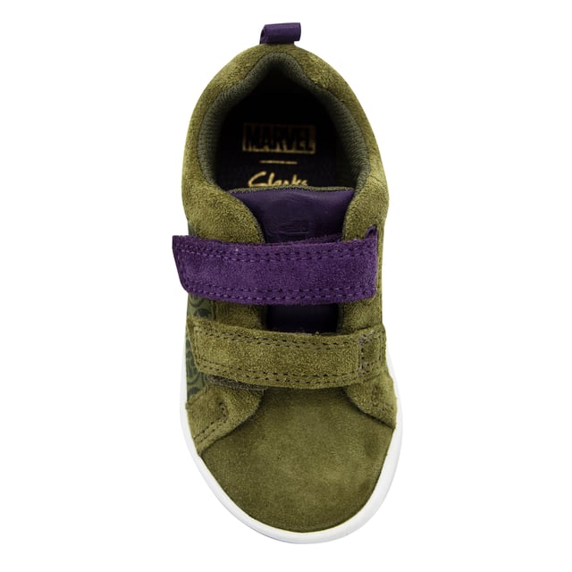 Clarks x Marvel City Kids Green Trainer