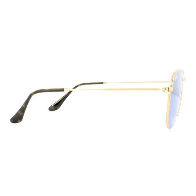 Ray Ban Sunglasses Hexagonal 3548N 001 9O Gold Light Blue Gradient