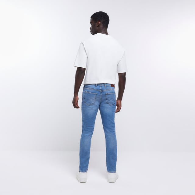 River Island Mens Jeans Blue Slim Fit Viper Pants