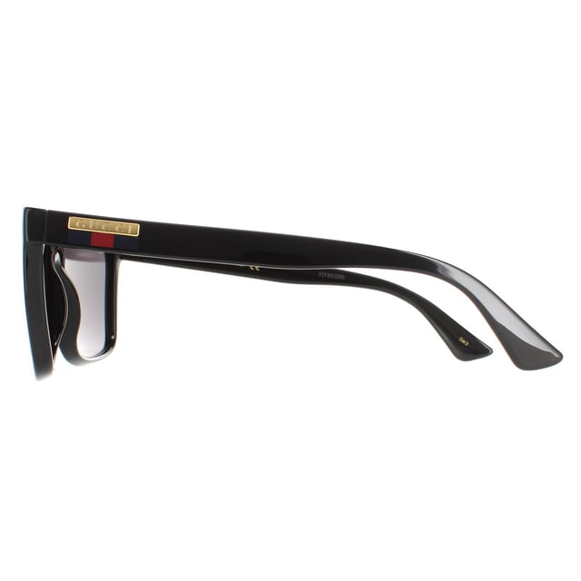 Gucci Square Mens Black Grey  GG0748S Sunglasses GG0748S are a contemporary rectangular style with a distinctive flat top and Gucci metal branding on the temples.