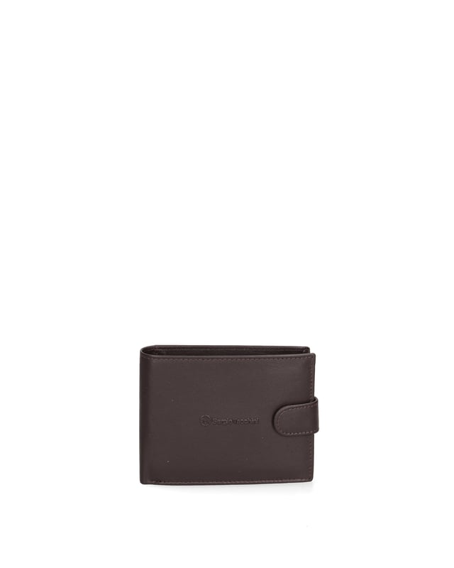 Cartera de hombre. El cierre es con botón de presión. Los bolsillos internos son tarjeteros. Los bolsillos externos están ausentes. Falta la correa para el hombro. Falta el mango. Hay un compartimento interno. El material exterior es 100% Piel Auténtica. Internamente no está forrado. Medidas: 12x9,5x2 cm. Producto de moda