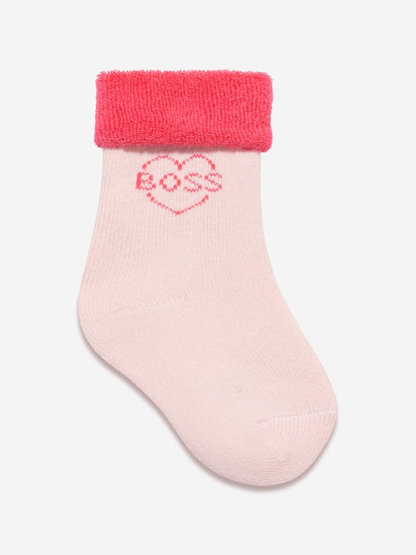 Presenting the exquisite Baby Girls 2 Pack Socks Set in Pink from Boss. Designed exclusively for your little girl, these socks boast flair and comfort. The key characteristics include: ‚Ä¢ Unique Design: The socks feature a stylish print in pink, adding a touch of playfulness and fashion-forward detail to your Baby_Girls ensemble.‚Ä¢ Comfortable Wear: Crafted from superior quality materials, these socks ensure the ultimate comfort for your little princess, fostering her daily escapades.‚Ä¢ Wardrobe Essential: This Baby Girls 2 Pack Socks Set in Pink from Boss is an essential addition to your little girl's wardrobe. Order today and elevate your Baby_Girls style quotient!