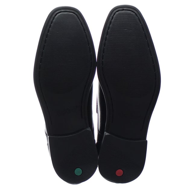 Kickers Jarle Slip-On Negro Liso Zapatos de los hombres de cuero 1 15241