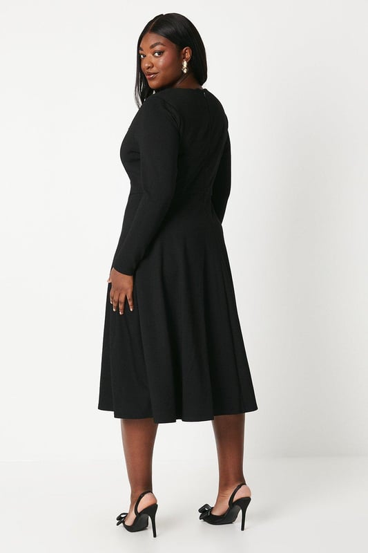 Scallop ponte dress cheap
