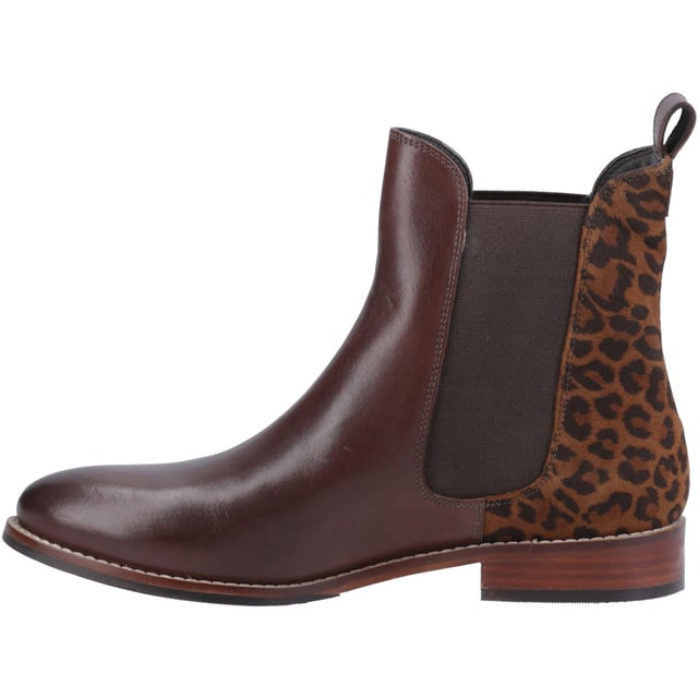 Hush Puppies Colette Suede Women's Leopard Boots A great on trend choice for every day wear, but with a classic Chelsea boot style, you'll stay comfortable in our Colette boot thanks to it's comfy textile lining and cushion comfort memory foam interior