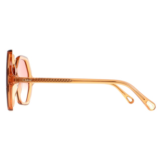 Las gafas de sol Chloe Round Womens Orange Crystal Pink Gradient Ch0008S Esther son un práctico estilo hexagonal elaborado en acetato ligero. El logotipo de Chloe aparece en las patillas delgadas para autenticidad de la marca.