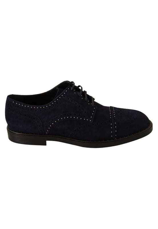 Dolce & Gabbana Men's Blue Suede Leather Derby Studded Shoes Brand new with tags
100% Authentic Dolce & Gabbana
Lace-up derby shoes
Blue color with silver studs
Round toe
Leather sole
Made from 100% suede
Rubber soles for added comfort
Prominent logo details
Exclusively made in Italy
High craftsmanship
Material: 100% Suede