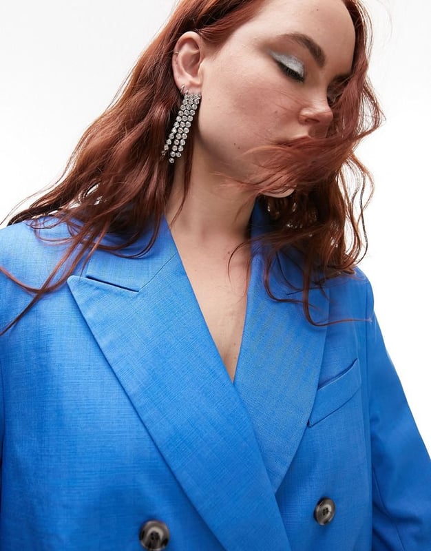 Topshop blue blazer best sale