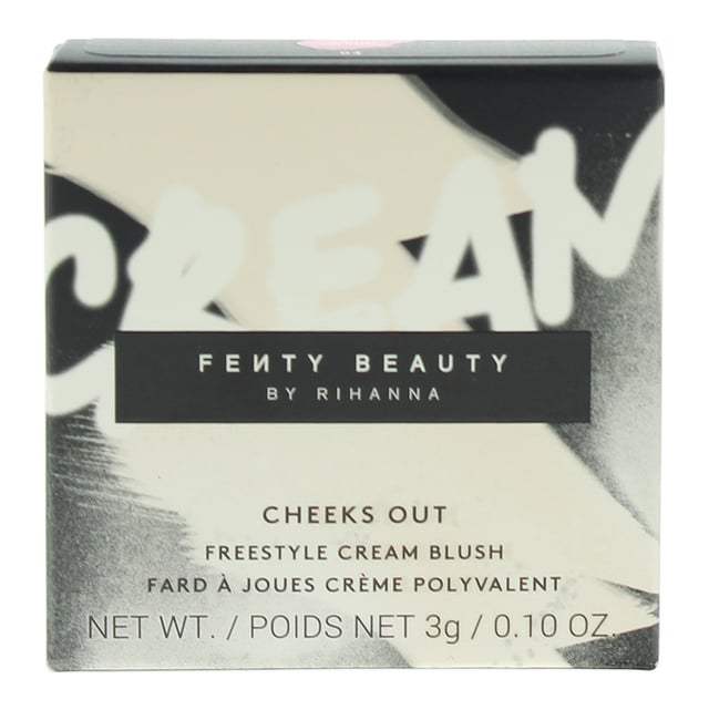 The Fenty beauty cheeks out cream blush is a lightweight, non greasy creamy blush that melts into the skin to give a wash of colour. The range, which comes in 9 shades, leaves skin looking fresh, and enhances all complexions with a youthful glow. The cream can be easily blended, is water resistant and is designed to not disturb make up.