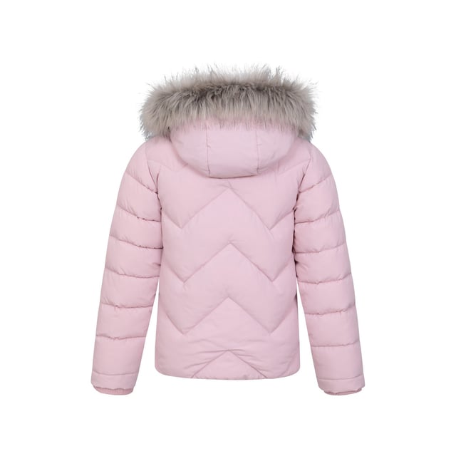 Material: Elastane, Elastodiene, Modacrylic, Polyester, Synthetic. Lining: Fleece. Fabric: Microfibre. Design: Logo, Plain. Fabric Technology: DWR Finish, Insulating, Isotherm, PFC Free, Water Resistant. Cuff: Elasticated. Neckline: Hooded. Sleeve-Type: Long-Sleeved. Hood Features: Faux Fur Trim. Length: Short. Pockets: 2 Side Pockets. Fastening: Full Zip. 5-6 Years: 24 in. 7-8 Years: 26 in. 9-10 Years: 28.5 in. 11-12 Years: 31 in. 13 Years: 33 in.