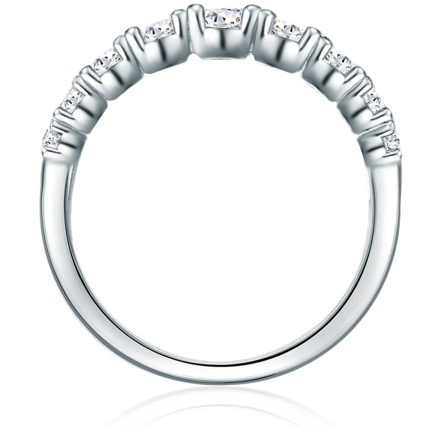 Everyone should see it at first glance: you and her dream woman belong together! With this strongly sparkling engagement ring from the jewelry manufacturer Tresor 1934 you can express in a charming way of your deep connection. When the time has come for great feelings, this filigree piece of jewelry in the storm conquers the women's heart. Made made of 925 sterling silver and with elaborately cut zirconia stones, this ring will always enchant its wearer. Provided with high -quality start -up protection, it becomes an absolute favorite companion for every day. Whether solo or carried together with the wedding ring: your wife is certainly often addressed on this fairytale ring!
