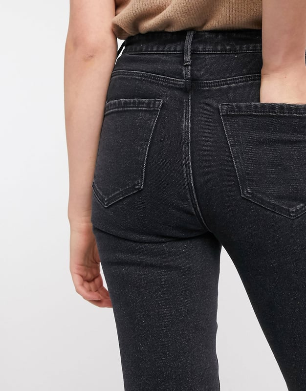 Stradivarius mom jean with stretch in black sale