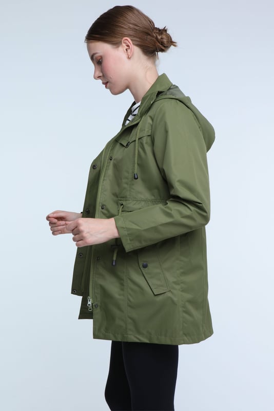 Elle Festival Short Parka in Khaki