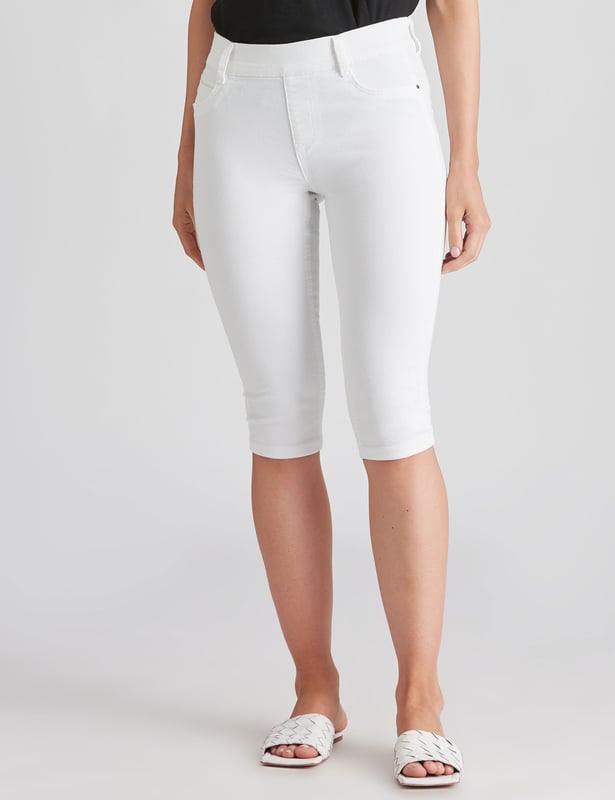 White best sale jeggings capri