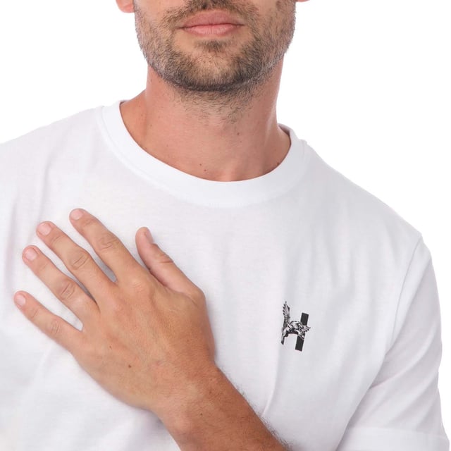 Mens Henleys Triphen 3 Pack T- Shirt in black grey white.- Crew neck.- Short sleeves.- Printed branding.- Straight hem.- 95% Cotton  5% Viscose.- Ref: HN2A122814A