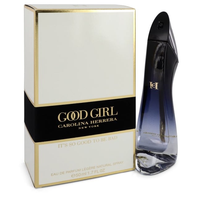 Introduced in 2016, Good Girl Legere by Carolina Herrera is a sexy and addictive fragrance that fuses sensual white florals with deep, dark spice. The opening sparkles with a tart-sweet blend of lemon and bergamot mingled with nuances of almond and coffee bean. Luxuriant white floral accords of Sambac jasmine, orange blossom and sensual tuberose bloom at the heart, harmonized with powdery orris root and creamy praline.