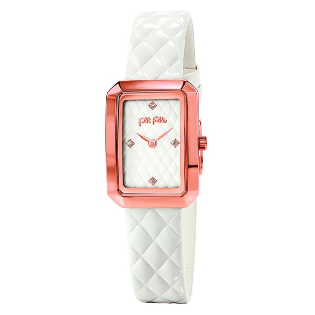 FOLLI FOLLIE WF16R026SSW Uhr Frau Quarz• Material: Edelstahl• Glas: Mineral• Armband: Leder• Farbe: Rosegold• Wasserbeständigkeit: 0 m (0 ATM)• Gehäusegröße: 22 mm