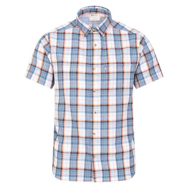 Outer Materials: 100% Cotton. Design: Checked. Lining: Mesh. Pockets: 1 Chest Pocket, Zip. Fastening: Button-Down. Sleeve-Type: Short-Sleeved. Neckline: Turn Down Collar. Fabric Technology: Breathable, Lightweight. XXS: 33 in. XS: 35 in. S: 37 in. M: 40 in. L: 43 in. XL: 46 in. XXL: 49 in. 3XL: 53 in. 4XL: 56 in.