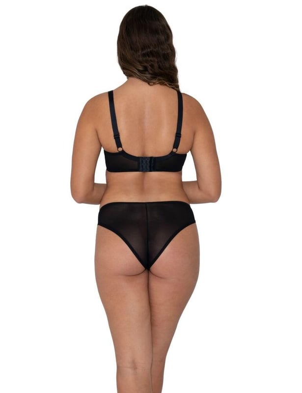 Introducing the new Eye Spy range by Curvy Kate, a fun and playful addition to your lingerie drawer! The Brazilian style brief contrasts delicate lace and sheer mesh to create a sexy look and feel for any time of day. Moderate rear coverage provides a flattering look with a hint of seductiveness which allows for adaptability. Pair with the matching balcony bra from the Eye Spy range for a perfect look.  Playful, feminine design, Comfortable and contemporary fit and feel, Sexy Brazilian style brief with contrast lace panels, Minimum to moderate rear coverage, Matching items available, Listed in UK sizes.   Brazilian Brief